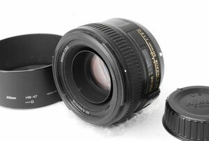 ★極上品★ ニコン NIKON AF-S NIKKOR 50mm F1.8 G ★HB-47フード付き★ #E07165-180