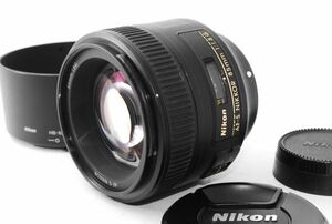 ★極上美品★ ニコン NIKON AF-S NIKKOR 85mm F1.8 G ★HB-62レンズフード付き★ F41380-400