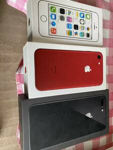 1円スタート　全て箱のみです。本体は出品していませんのでご注意を。iphone7red iphone8plus iphone5s iPhone Apple 