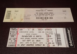 * ultra rare * floyd *mei weather * contest ticket *2 pieces set *vs Andre * belt, fan *man L * maru kes* boxing *