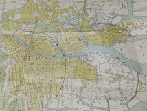 徳島市地図　徳島県　古地図　 地形図　両面　資料　53 ×76 cm　　昭和39年発行　印刷　　B2401_画像7