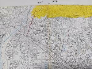 　伊丹　兵庫県　古地図　 地形図　地図　資料　46×57cm　　昭和42年改測　　昭和48年印刷　発行　書き込み　B2401