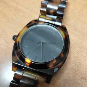 Nixon/Nixon ★ Time Timeler/Time Taella Acetate/Tart IS/Tortois/Watch ★ A327646/Analog Watch/Замена батареи требуется ◆ PKC5