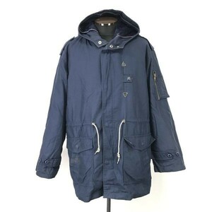 ヒューストン/Houston★USAF/米空軍/PARKA COAT/モッズコート【Mens size -L/紺/navy】裏地ボア/フライトジャケット/Jumpers◆XBH96-ｂ