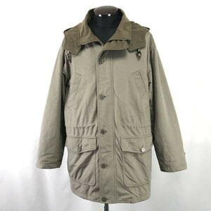 日本生地★GIANNI VALENTINO ヴァレンティノ★モッズコート/ジップアップブルゾン【Mens size -L/ベージュ】Coats/Jackets/Jumpers◆pBH268