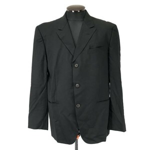 Ermenegildo Zegna TROPICAL/エルメネジルドゼニア★春秋テーラードジャケット【メンズL程度/黒/black】スーツ/ブレザー/Jumpers◆pBH391