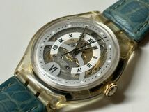 1円〜☆メンズ腕時計 swatch スウォッチ AUTOMATIC スケルトン 機械式 自動巻き 動作品_画像10