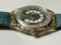 1円〜☆メンズ腕時計 swatch スウォッチ AUTOMATIC スケルトン 機械式 自動巻き 動作品_画像3