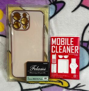 iPhone 6.7インチ用ケース ３眼カメラモデル　ピンク×ピンクゴールド