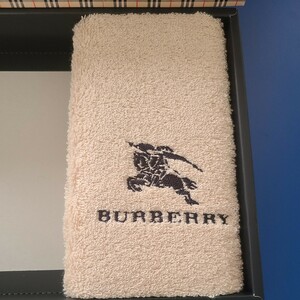 【送料込】BURBERRY バーバリー ウォッシュタオル１枚 西川産業　ベージュ　〈箱なし〉