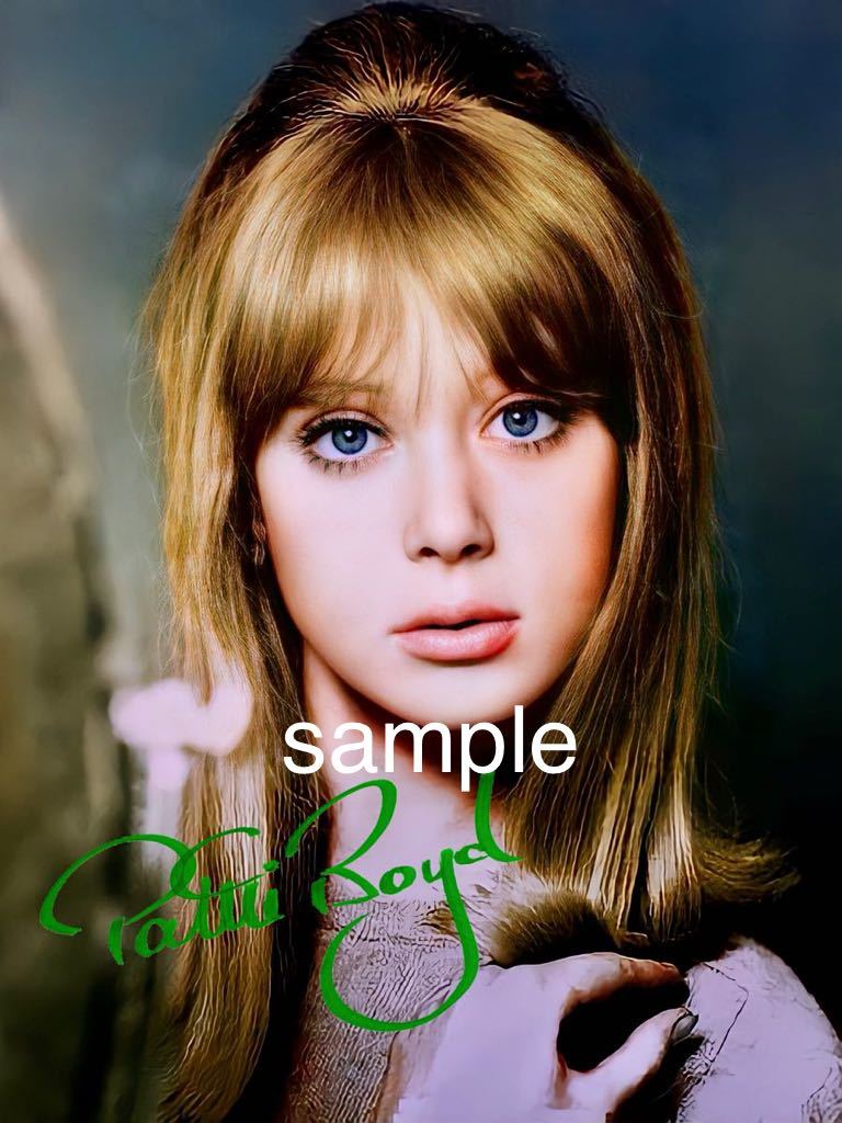 パティ・ボイド 高画質 サイン フォト 60's人気モデル ジョージ パティ・ボイド 高画質 サイン フォト 60's人気モデル ジョージ
