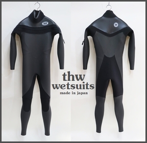 3㎜フルスーツ/ロングチェストジップ　【thw wetsuits】最新ストレッチ素材　1　ウェットスーツ/サンセットサーフ