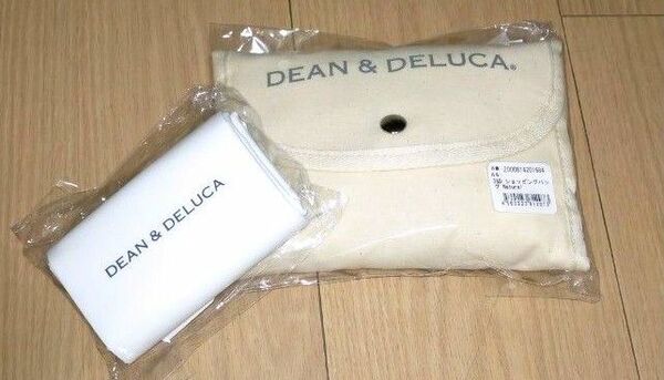 【新品】DEAN DELUCA　 エコバッグ（ナチュラル）＆ミニマムエコバッグ（ホワイト）　　　　２個セット