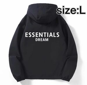 【新品・未使用】ESSENTIALSエッセンシャルズ　ウインドブレーカー　ブラック