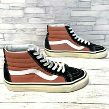 R5239bE VANS バンズ ハイカットスニーカー オレンジ×ブラック レディース サイズ24cm SK8-HI スエード スケボー スケーター ヴァンズ_画像3