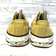 R5267bE CONVERSE コンバース スニーカー イエロー系 22.5cm レディース WASHED CANVAS OX ウォッシュドキャンバスオックス 1SC055_画像6