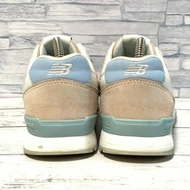 R5380bE New Balance996 ニューバランス スニーカー ピンク×ブルー レディース 23.5cm ローカット シューズ 靴 スエード WL996AD_画像6