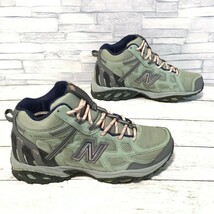 R5398bE New Balance ニューバランス トレッキングシューズ スニーカー グリーン×グレー レディース 23.5cm アウトドア WO625HMG_画像3