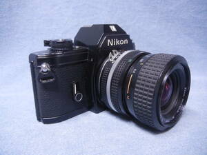 Nikon　EM　ニコンEM　ブラック　一眼レフフィルム カメラ： レンズ「NIKKOR 35-70mm 1：3.5-4.5」　シャター不良か