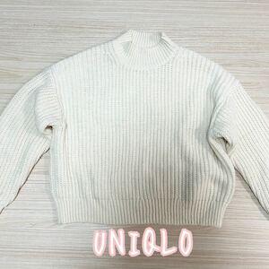 送料無料★UNIQLO ユニクロ ローゲージセーター XL オフホワイト