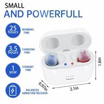 【翌日発送】充電式　両耳セット　充電式ペア補聴器　高音質　ノイズリダクション　低周波カット耳穴式_画像2