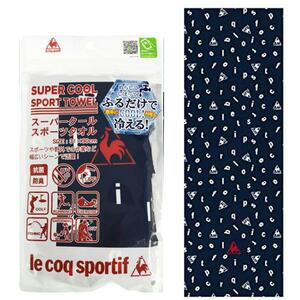 ルコック le coq sportif◆スポーツタオル◆サイズ31×90cm◆紺色◆新品未使用品