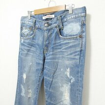 美品 Levi's リーバイス ダメージ×ペイント加工 デニムパンツ ジーパン ジーンズ 31 ライトブルー 604_画像4