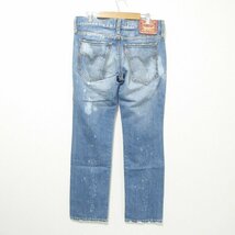 美品 Levi's リーバイス ダメージ×ペイント加工 デニムパンツ ジーパン ジーンズ 31 ライトブルー 604_画像2