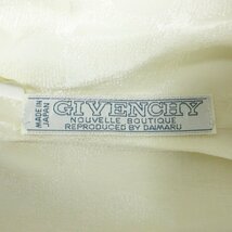 美品 GIVENCHY ジバンシィ ヴィンテージ ドット柄 シルク100％ 長袖 袖ジップ カシュクール ブラウス 12 ホワイト 103_画像3