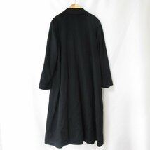 美品 PIERRE BALMAIN francois 1er ピエールバルマン カシミヤ100％ ラグランスリーブ ロング丈 ステンカラーコート 9AR ブラック 012_画像4