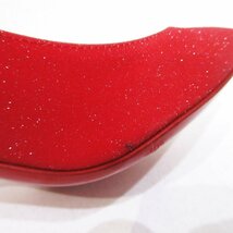 未使用 Christian Louboutin クリスチャンルブタン ラメ ポインテッドトゥ ピンヒール パンプス サイズ37 約24cm レッド_画像8