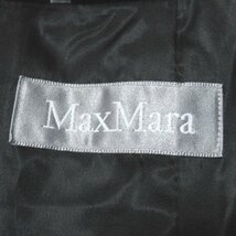 美品 Max Mara マックスマーラ 101801型 ダブルブレスト ベルテッド ロングコート F34サイズ ブラック_画像8