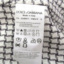 クリーニング済 美品 DOLCE&GABBANA ドルチェ&ガッバーナ SICILIA 千鳥格子柄 長袖 ウエスタンシャツ 14 1/2 37サイズ ホワイト×グレー_画像5