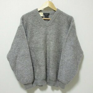  beautiful goods GUCCI Gucci Vintage Tom Ford period mo hair Blend long sleeve V neck knitted sweater oversize M gray 103