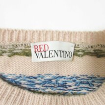 美品 19AW RED VALENTINO レッドヴァレンティノ 花柄 長袖 フリル ニット セーター S ライトピンク 103_画像3