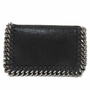 新品同様 STELLA McCARTNEY ステラマッカートニー FALABELLA CARD HOLDER ファラベラ カードケース 名刺入れ ブラック×シルバー金具