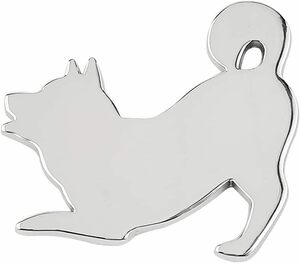 FUTWOD ステッカー 犬 車 エンブレム 柴犬 かわいい キャラクター 動物 おしゃれ 外装 アクセサリー 3D シール 金属