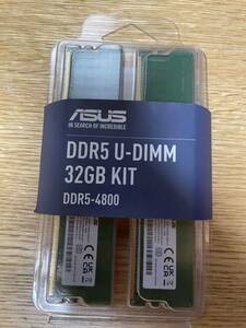ASUS DDR5メモリ 32GB KIT 16GBx2枚組 Samsung PC5-38400 DDR5-4800 U-DIMM 288pin
