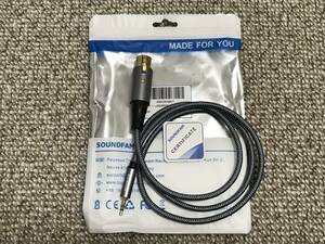 3.5mm to XLR，SOUNDFAM 3.5mm (オス) to XLR (メス) 変換ケーブル アンバランス接続 マイクケーブル　1メートル