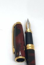 【和の美】 デュポン　ワインレッド　黒　マーブル　万年筆　18K　5A2RK49_画像9