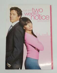 【☆JNー0256】★中古品★パンフレット★two weeks notice★トゥー・ウィークス・ノーティス☆HY