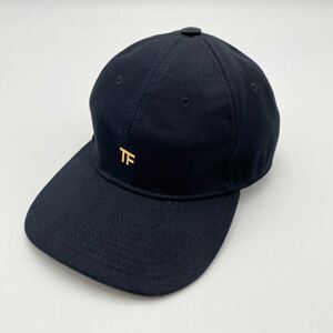 TOMFORD トムフォード TF キャップ 帽子 ブラック×ゴールド綿 ONESZ