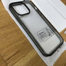 iPhone 14 pro max 用 フィルム2枚付ケース ブラック枠/クリア_画像3