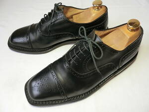 SANTONI　サントーニ　7.5F　26㎝前後　レザーシューズ　革靴　黒　ストレートチップ　UNITED ARROWS