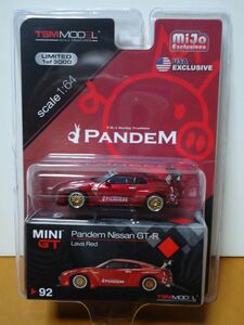 ★MINI GT 1/64　PANDEM　パンデム 　ニッサン GT-R R35 ウィズ GTウイング　 (ラーヴァレッド)　Mijo 限定　　未開封★