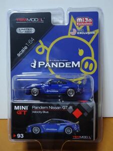 ★MINI GT 1/64　PANDEM　パンデム 　ニッサン GT-R R35 ウィズ ダックテール 　(ヴェロシティブルー)　Mijo 限定　未開封★