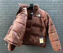 ◆モデル出品◆新品 3XLサイズ ノースフェイス ボアパイル ヌプシ グースダウンジャケット 茶色 The North Face HP NUPTSE JKT もこもこ_画像7