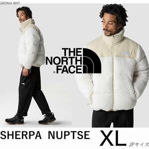 ◆モデル出品◆新品 XLサイズ ノースフェイス ボアパイル ヌプシ グースダウンジャケット 白 The North Face Retro Sherpa Nuptse Jacket