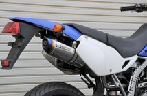 SECRET SPEED★カワサキ Dトラッカー250 KLX250 キャブ車 スリップオンマフラー ブルー サイレンサー Kawasaki 異形 モタード_画像2