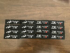 ハンドメイド用布タグ⑬16枚セットプリントタグテープ15mm